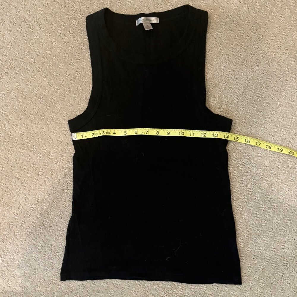 Banana Republic Rib Tank Top - Black Medium